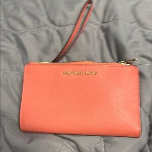 Michael Kors Pink Clutch Sleek Wristlet